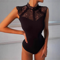 SC Knits Lace Patchwork Bodysuit GXRF-QC120
