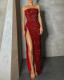 SC Sequin Split Tube Top Dress GXRF-QC020