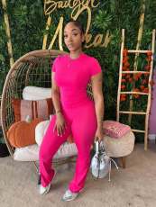 SC Short Sleeve Yoga Pants Suit YWXS-K25L1314