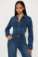 SC Long Sleeve Denim Jumpsuit LX-6071