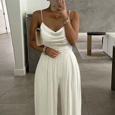 SC V Neck Backless Jumpsuit GXRF-Y59