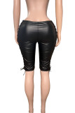 SC PU Leather Bandage Seventh Pants GFCF-1419
