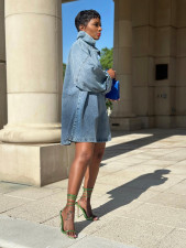 SC Loose Gradient Denim Mini Dress GYLN-8040