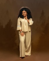 SC Embroidered Long-Sleeve Shirt Pants Suit GMYU-10107