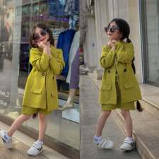 SC Kids Girls Caual Solid Color Short Suit GYAY-21213