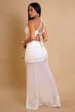 SC Solid Color Single Shoulder Maxi Dress GTYZ-7590