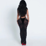 SC Patchwork See Through Two Piece Skirts Set XEF-K25S84905