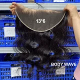 SC Transparent Lace Human Hair Frontal Closure Wigs JFDX-30481