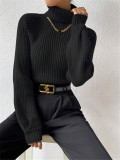 SC High Collar Knits Pullover Sweater GZYF-1023