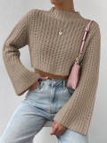 SC Flare Sleeve Solid Color Sweater GZYF-1020