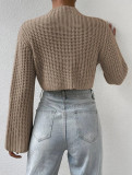 SC Flare Sleeve Solid Color Sweater GZYF-1020