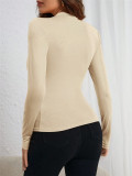 SC Long Sleeve Ruched T Shirt GZYF-1126