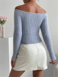 SC Off Shoulder Knits Tops GZYF-1112