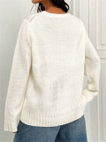 SC O Neck Print Knits Sweater GZYF-1060