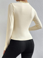 SC Long Sleeve Ruched T Shirt GZYF-1007