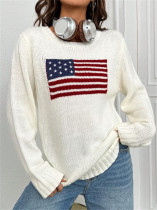 SC O Neck Print Knits Sweater GZYF-1060