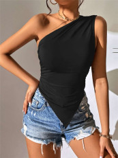 SC Single Shoulder Sleeveless T Shirt GZYF-1119