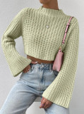 SC Flare Sleeve Solid Color Sweater GZYF-1020