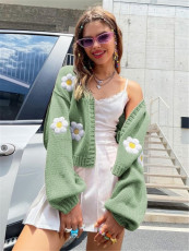 SC Floral Pattern Knit Sweater GZYF-1085