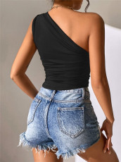 SC Single Shoulder Sleeveless T Shirt GZYF-1119