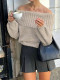 SC One Shoulder Lantern Sleeve Sweater GZYF-1171