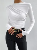 SC Long Sleeve Ruched T Shirt GZYF-1007