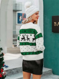 SC Christmas Reindeer Pattern Knit Pullover Sweater GZYF-1073