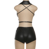 SC Halterneck Backless Tie Up Short Suit GZJQ-K25S84490