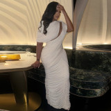 SC Irregular Ruched Maxi Dress GZJQ-K25D84128