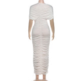 SC Irregular Ruched Maxi Dress GZJQ-K25D84128