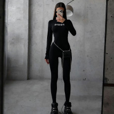 SC Leopard Print Long Dress Jumpsuit GZJQ-K25Q81618