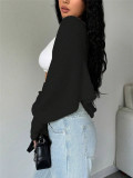 SC Loose Solid Color Knits Sweater Shawl Coat GZYF-1186