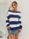 SC Contrast Color Pullover Sweater GZYF-1103