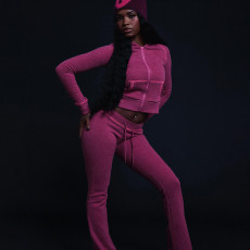 SC Solid Color Hooded Two Piece Pants Set GZJQ-K25S83732