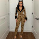 SC V Neck Fur Patchwork Jumpsuit GZJQ-K25Q84416