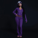SC Solid Color Hooded Two Piece Pants Set GZJQ-K25S83732