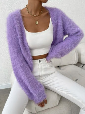 SC Solid Color Long Sleeve Knits Cardigan GZYF-1077