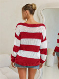 SC Contrast Color Pullover Sweater GZYF-1103