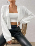 SC Solid Color Long Sleeve Knits Cardigan GZYF-1077