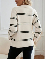SC V Neck Stripe Sweater GZYF-1006