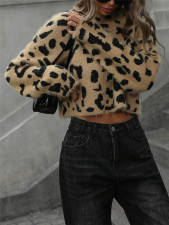 SC Leopard Print Long Sleeve Sweater GZYF-1181