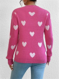 SC Heart-Patterned Knit Pullover Sweater GZYF-1080
