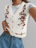 SC Embroidered Knit Sweater Vest GZYF-1202