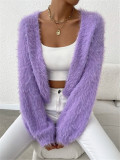 SC Solid Color Long Sleeve Knits Cardigan GZYF-1077