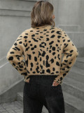 SC Leopard Print Long Sleeve Sweater GZYF-1181