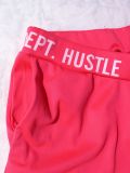 SC Letter Print Zipper Two Piece Shorts Set HNIF-1127