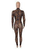 SC Mesh Leopard Print Jumpsuit SHD-9578