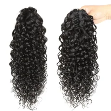 SC Water Wave Human Hair Ponytail Clip Wigs JKLS-49662