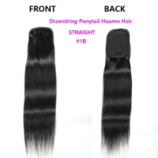 SC Human Hair Straight Drawstring Ponytail Wigs JKLS-31392