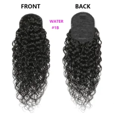 SC Human Hair Water Wave Drawstring Ponytail Hair Wigs JKLS-82910